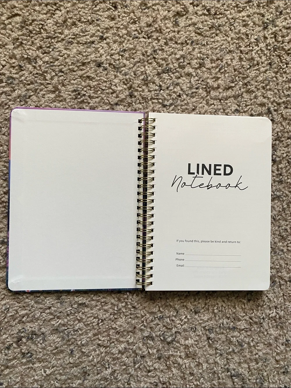 Sunset Meadow Spiral Journal with a Lavender Elastic Closure (brand new)